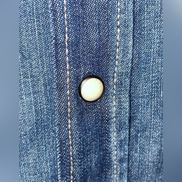 Vintage Red Camel Shirt /Blue/Denim Cotton Pearl Snaps Men's XL - Picture 7 of 9